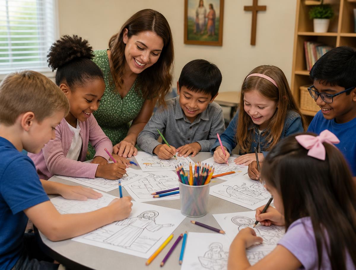 Na igreja e escola dominical